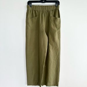 Madewell Olive Linen Pants